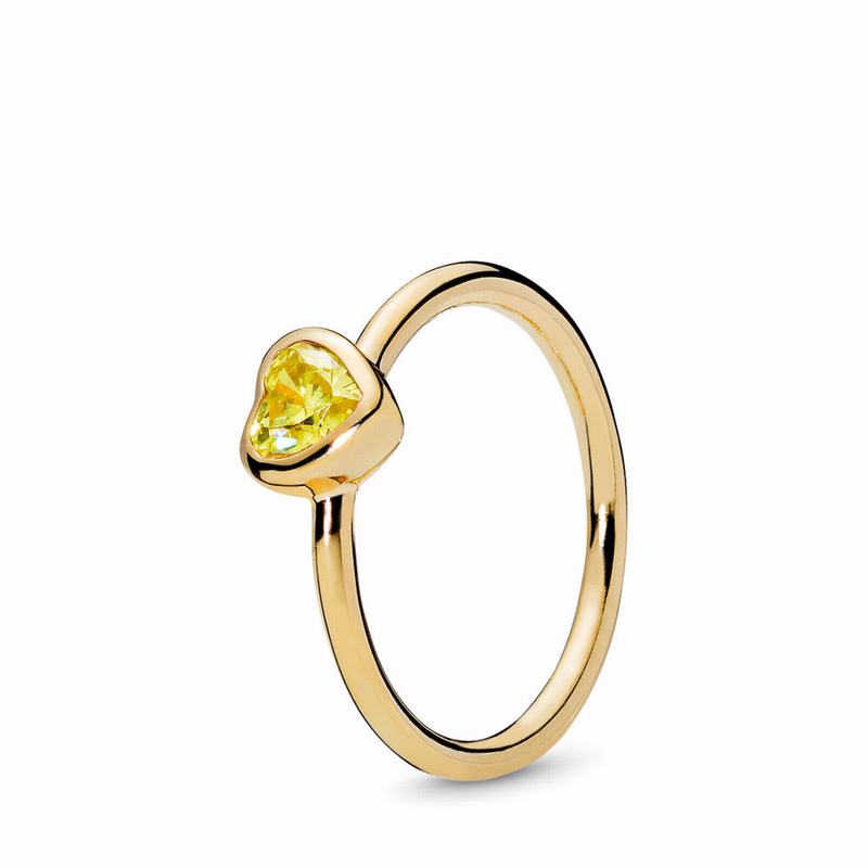 Pandora Shine™ Radiant Heart Promise Ring NZ, 18ct Gold Plated (476901-MTX)